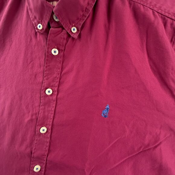 Thomas Pink Slim Large Button-Down Purple Solid Long Sleeve Shirt Men Adult - Picture 2 of 16